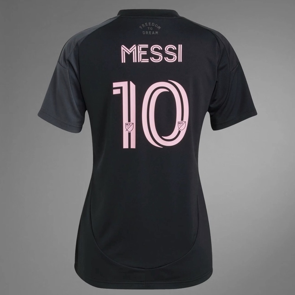 Adidas Authentic Inter Miami 2025 Black JI6819 Lionel Messi Jersey Women’s Sz L - Picture 5 of 9